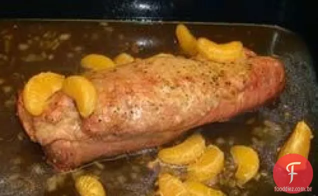 Porco assado com melaço cítrico Au Jus