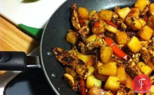 Frango Abacaxi Fajitas