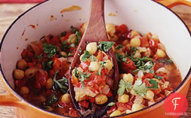 Grão De Bico Com Tomate E Pimentão