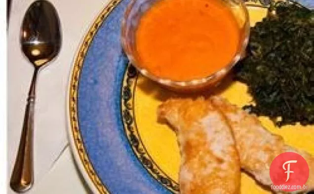 Tiras De Frango Com Crosta De Parmesão