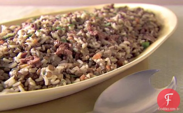 Salada de lentilha e arroz