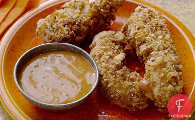 Incrível Pretzel frango propostas com picante mel Dijon molho