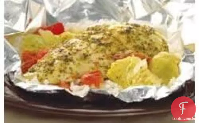 Jantar com frango e alcachofra