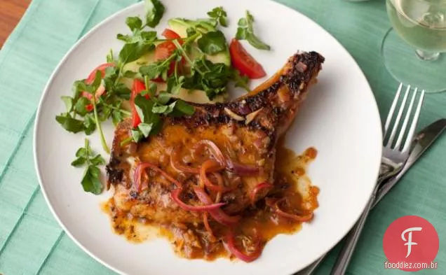 Costeletas de porco Cubanas com Mojo