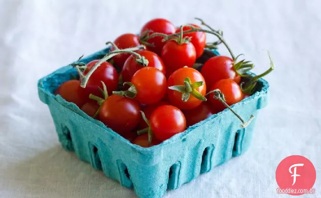 Macarrão Assado Com Tomate Cereja + Grão De Bico Fresco