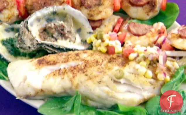 Filetes de Garoupa grelhados com Salsa crioula