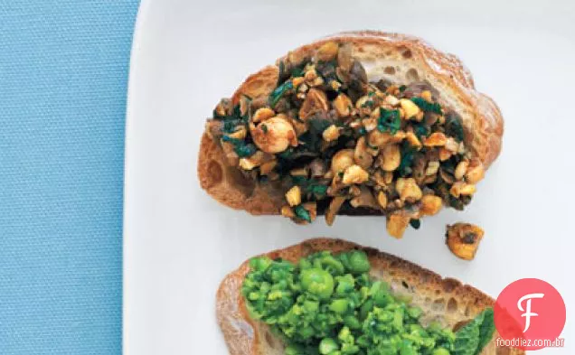 Grão de bico e vinagre balsâmico Bruschetta
