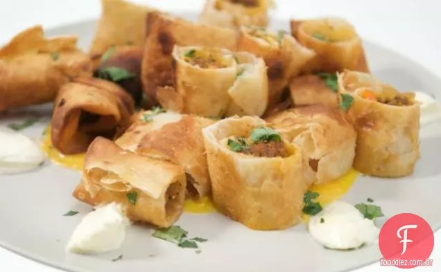 Chouriço Taquito com cheddar Queso