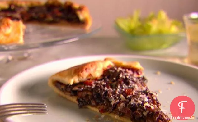 Crostata com cogumelos e Pancetta