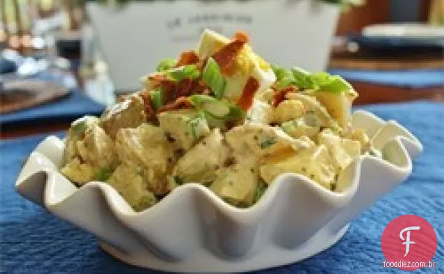 Salada de batata Pub inglês com pepino e Bacon