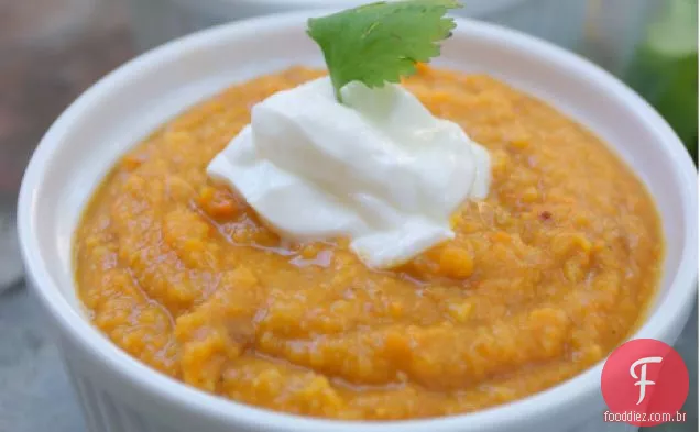 Sopa De Grão-De-Bico De Batata Doce