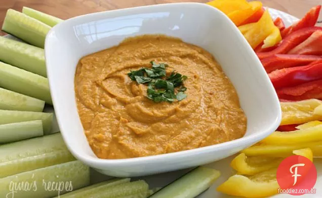 Grão De Bico E Molho De Pimenta Assada