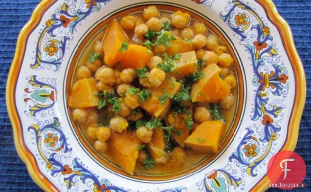 Sopa De Abóbora Com Grão De Bico