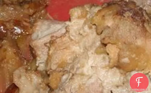 Fácil Fogão Lento Maçã Porco Assado