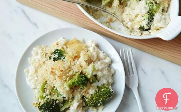Caçarola de brócolis e Orzo