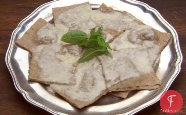 Almofadas de espinafre e queijo