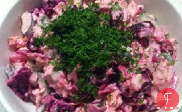 Salada de beterraba e pepino