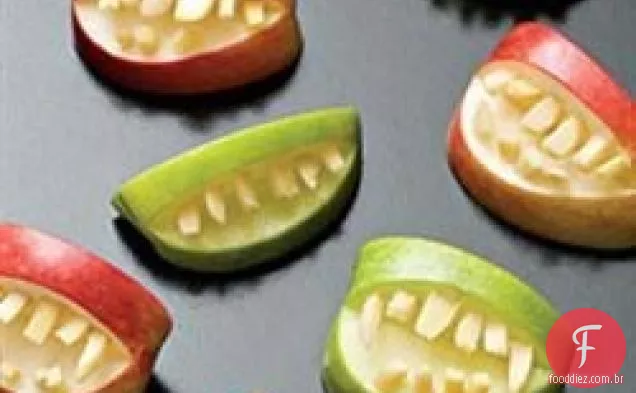 Halloween Fruit Apple Teeth Treats