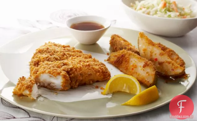 Peixe e batatas fritas fáceis