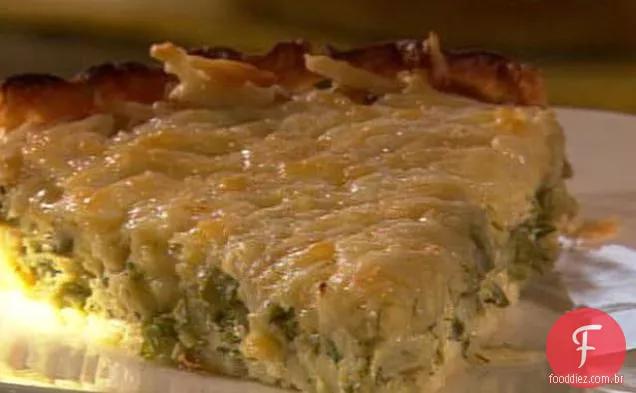 Aspargos e quiche de Cheddar