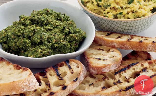 Lemony Grão-De-Bico Bruschetta