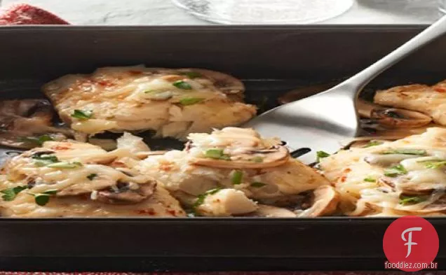 Queijo Cogumelo-Peixe Assar