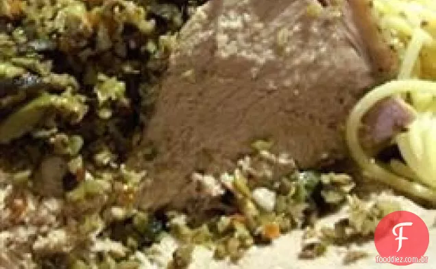 Lombo de porco recheado italiano com Sabor De Azeitona