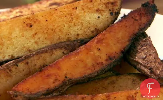 Fatias De Batata Assadas