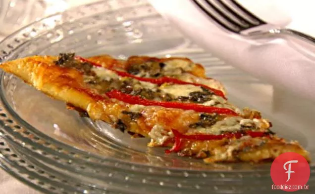 Pimenta vermelha e fatias de Tapenade