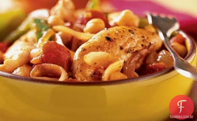 Frango italiano com Grão De Bico