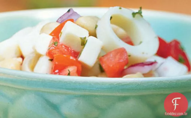 Grão de bico e corações de salada de Palma