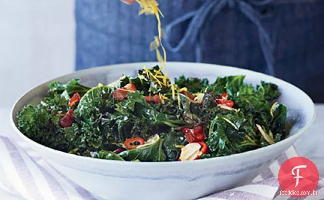 Couve grelhada com alho, Chiles e Bacon