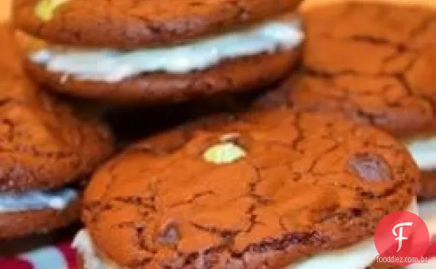 Chocolate de menta e Tortas De Coco Whoopie