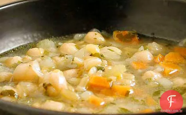 Kamut, lentilha e sopa de grão de bico