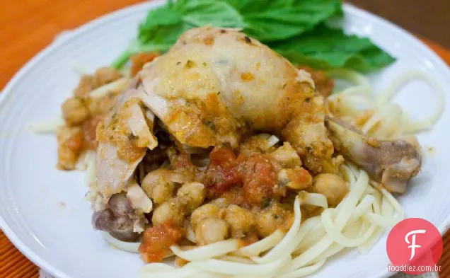 Frango Com Grão De Bico De Tomate