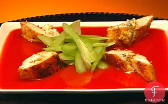 Peito De Frango Recheado Estilo Búfalo Picante
