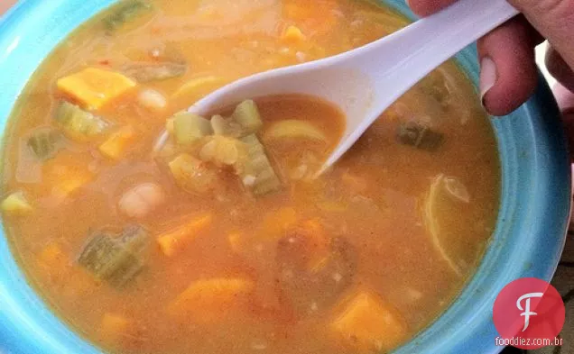 Sopa Marroquina De Grão-De-Bico De Batata Doce