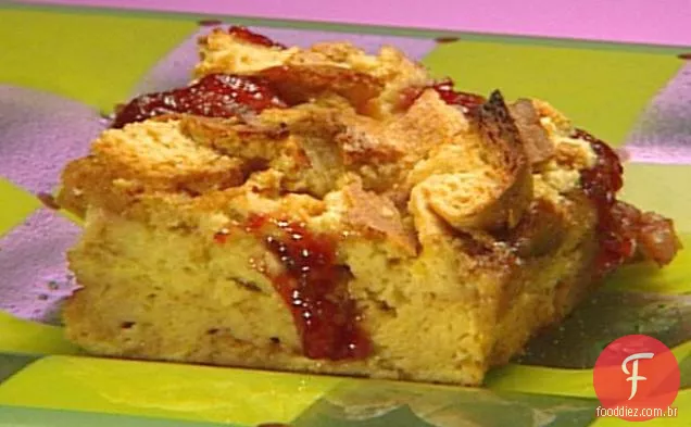 Pudim de crosta de pão PB e J