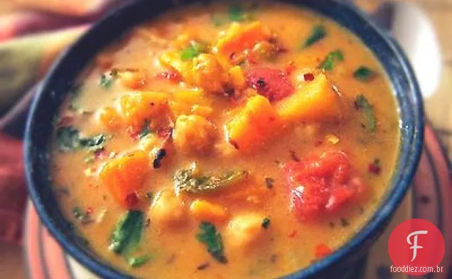 Sopa Marroquina De Coco E Ervilha