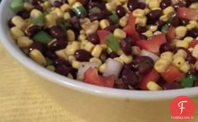 Feijão preto e salada de milho I