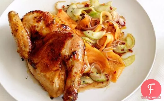 Galinhas Envidraçadas Com Pepino-Salada De Melão