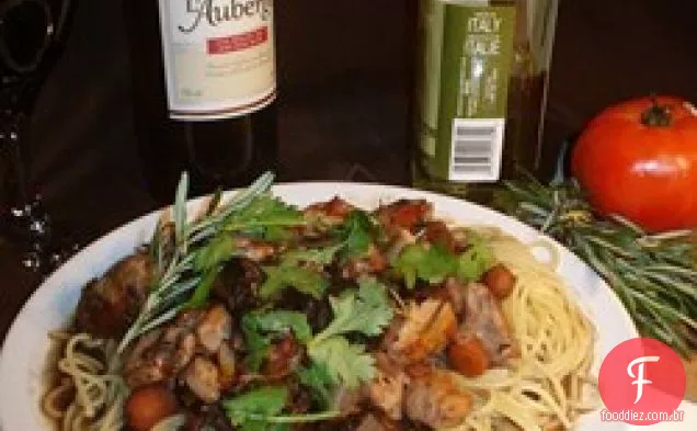 Frango Marsala com cogumelos Portobello
