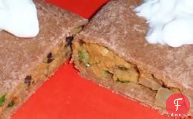 Rolo-Ups Do Feijão Preto Da Batata Doce