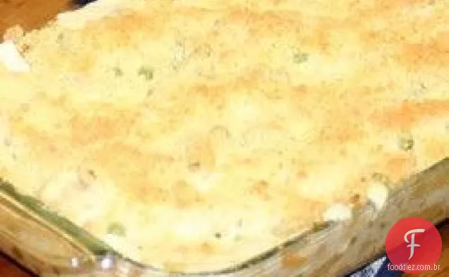 Caçarola de frango e ervilha