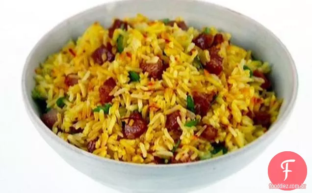 Arroz Pancetta e açafrão