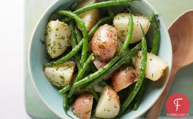Salada de batata pesto e feijão verde