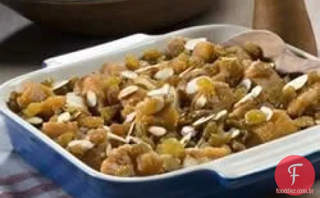 Batatas doces com passas douradas
