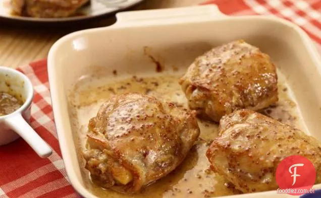 Coxas De Frango Com Mostarda De Bordo