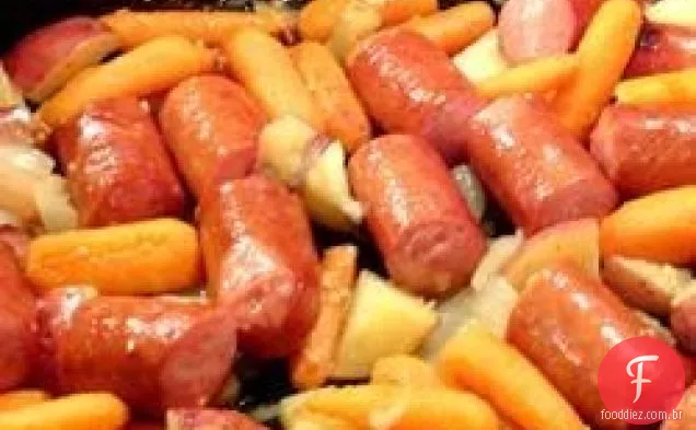 Salsicha, Batata, Cenoura Assar