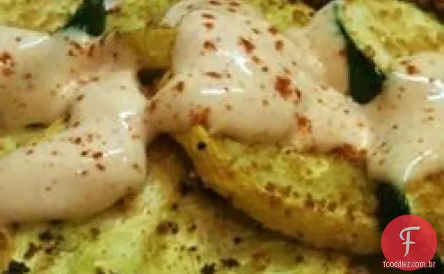 Abóbora grelhada com molho picante